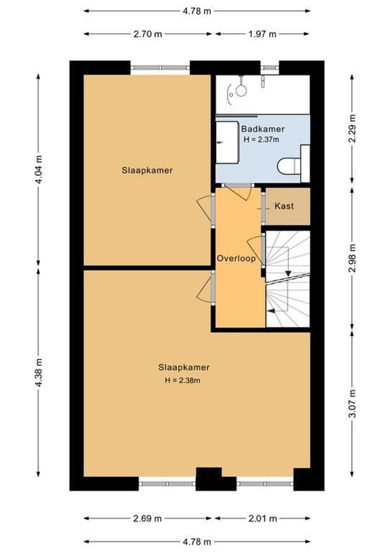 Molenstraat 14, Noordwijk plattegrond-2