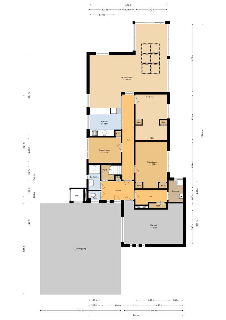 Dobbelmannduin 2, Noordwijk plattegrond-1