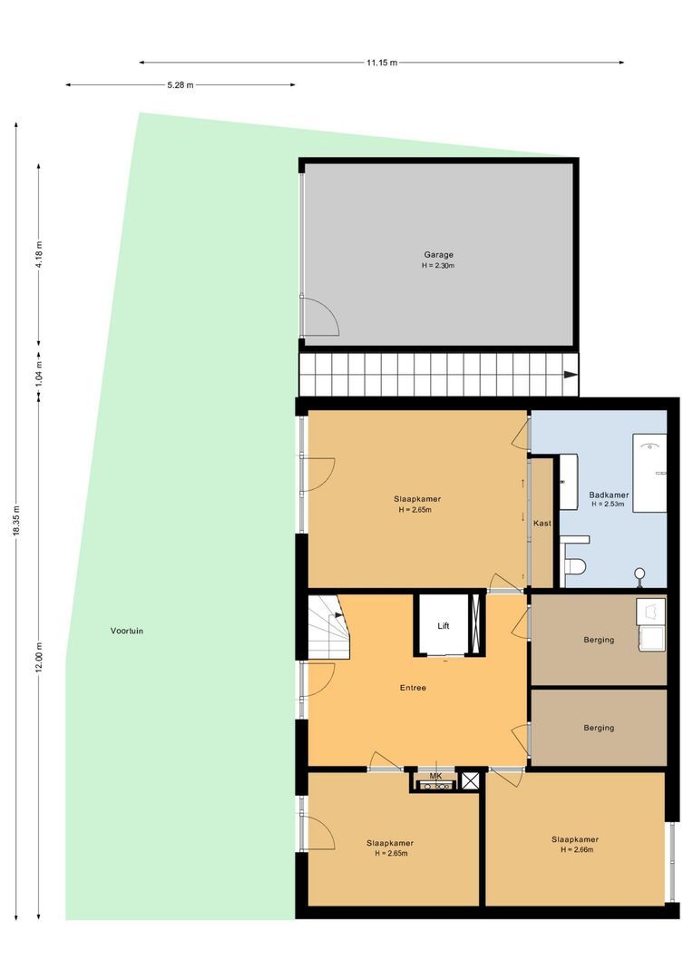 Dobbelmannduin 6 A, Noordwijk plattegrond-0
