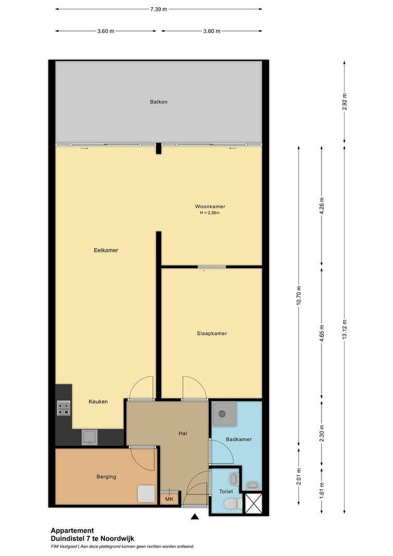 Duindistel 7, Noordwijk plattegrond-0