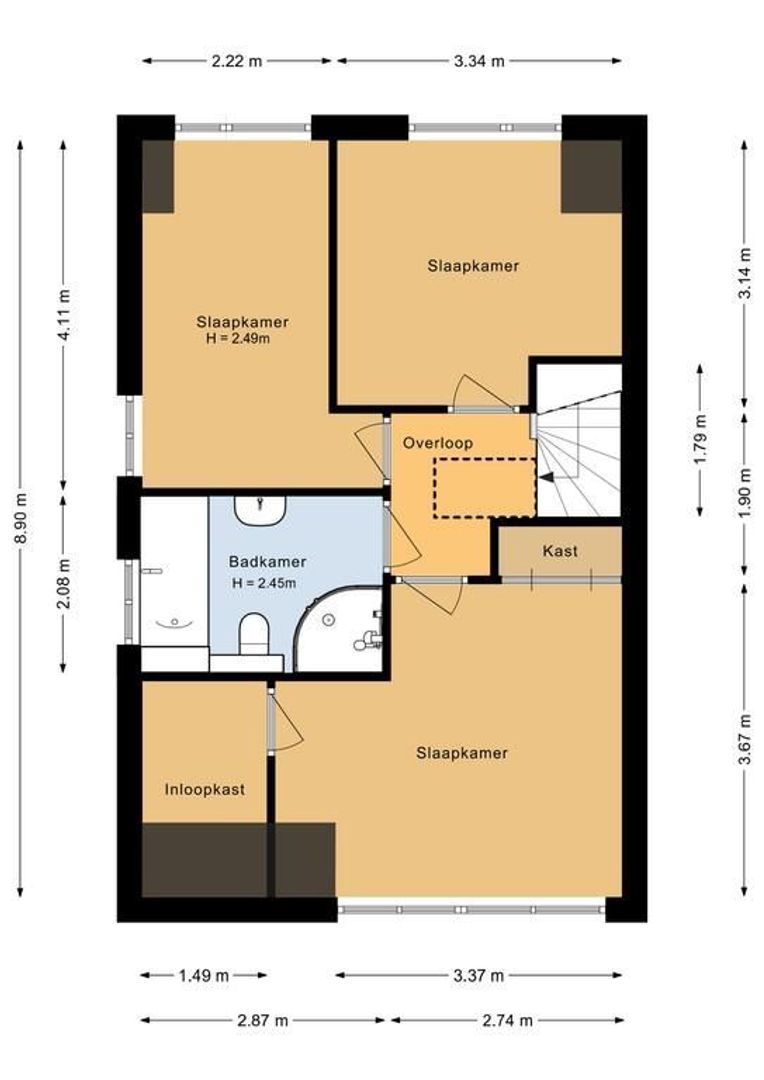 Piet Heinstraat 62, Noordwijk plattegrond-1