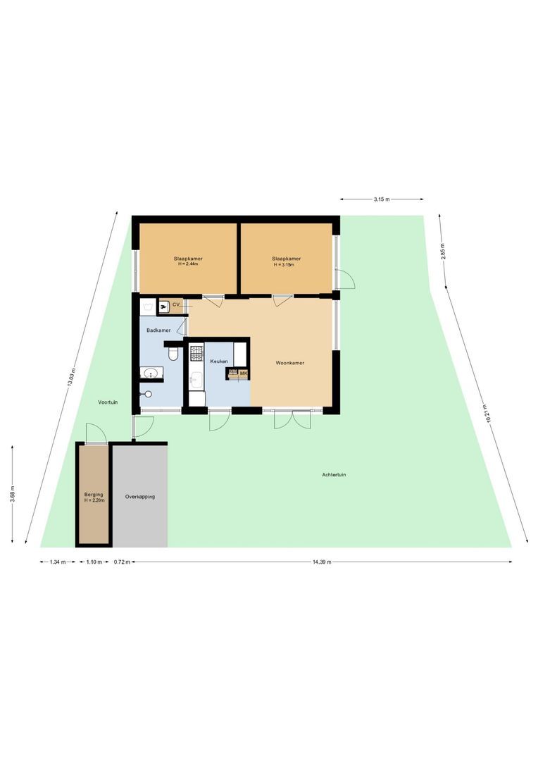 Duinschooten 12 112, Noordwijkerhout plattegrond-0