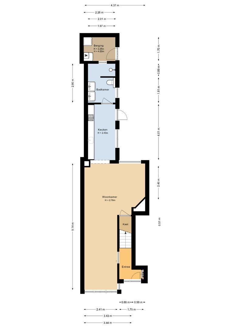 Zeestraat 8, Noordwijk plattegrond-1
