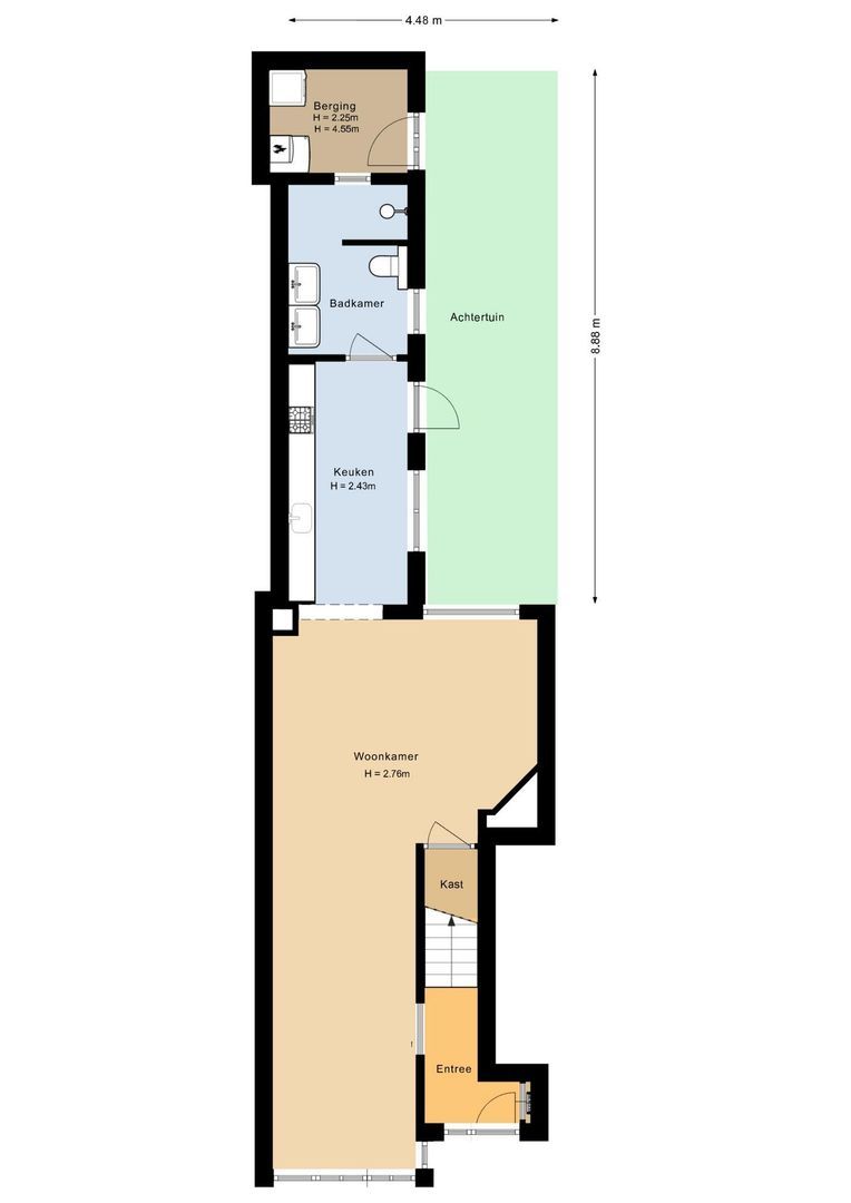 Zeestraat 8, Noordwijk plattegrond-0