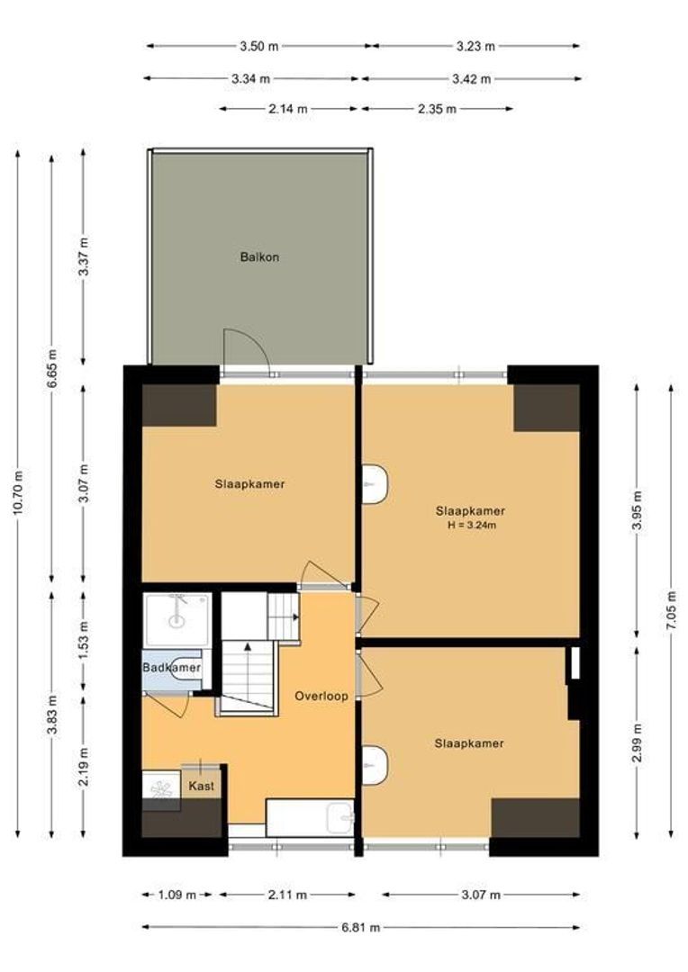 Piet Heinstraat 15, Noordwijk plattegrond-2