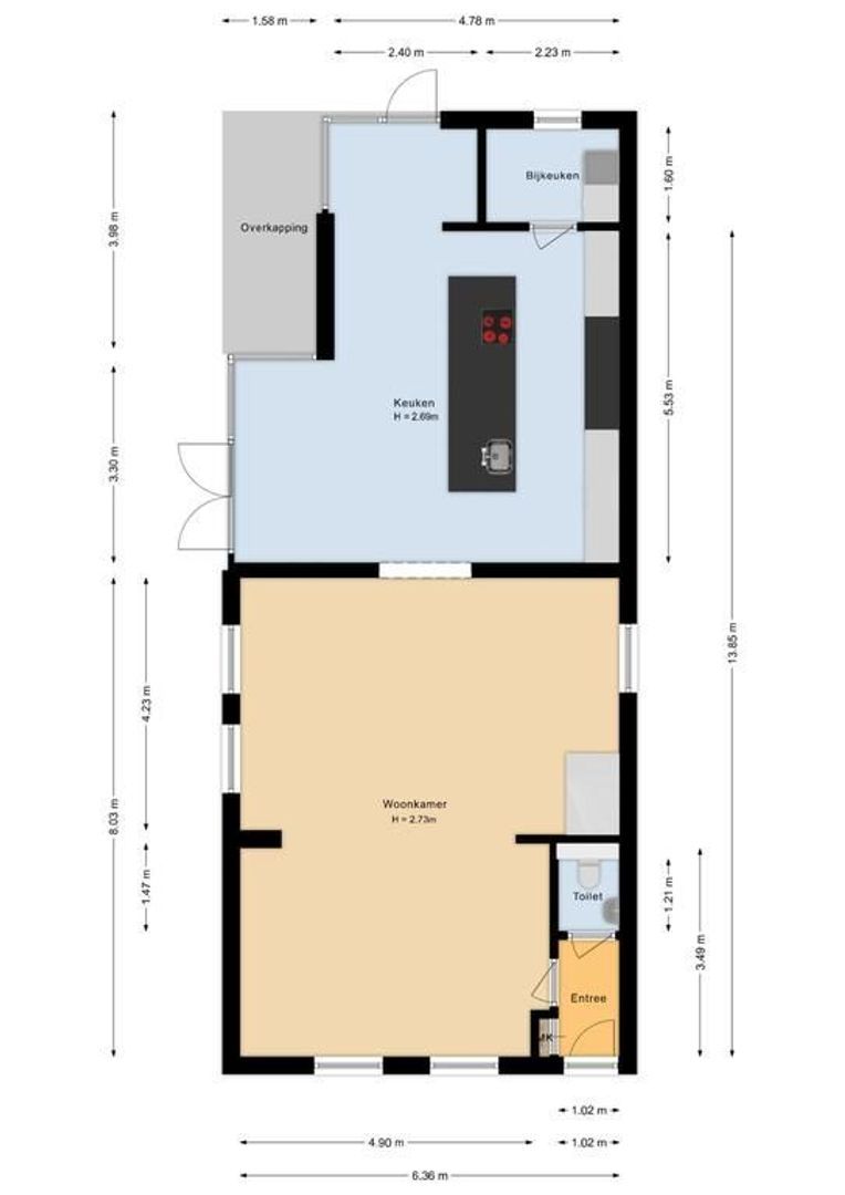 Zeestraat 9, Noordwijk plattegrond-1
