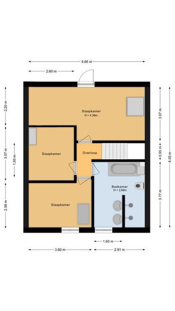 Zeestraat 9, Noordwijk plattegrond-2