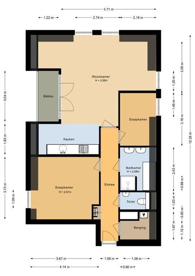 Duinweg 14 N, Noordwijk plattegrond-0