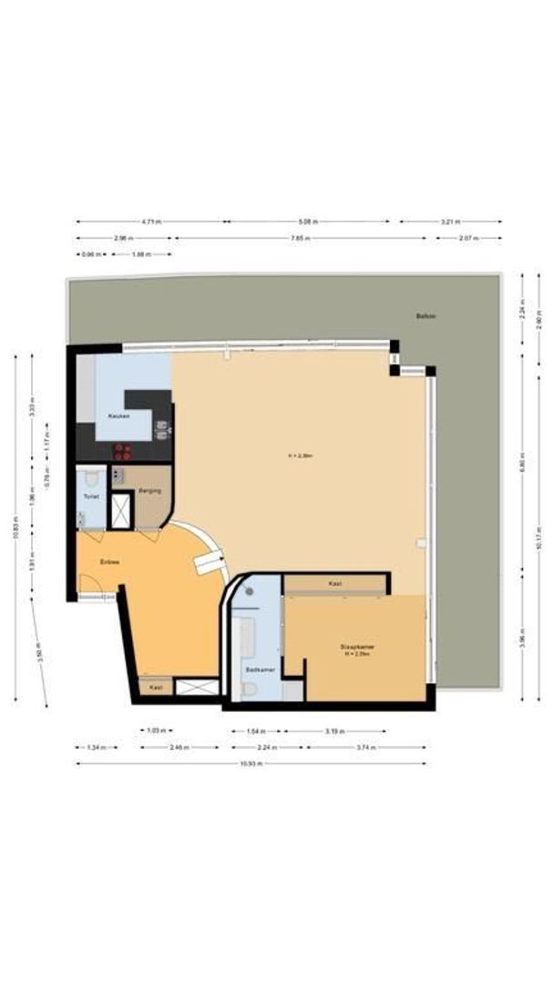 Wantveld 34, Noordwijk plattegrond-1