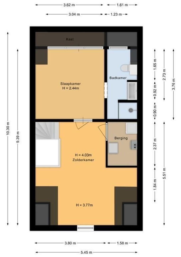 Losplaatskade 43, Noordwijk plattegrond-3