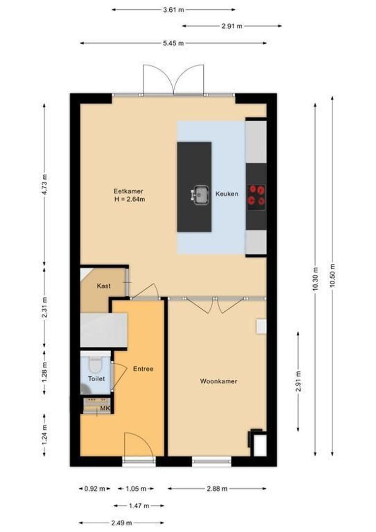 Losplaatskade 43, Noordwijk plattegrond-1