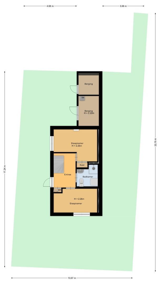 Beethovenweg 2 A, Noordwijk plattegrond-0