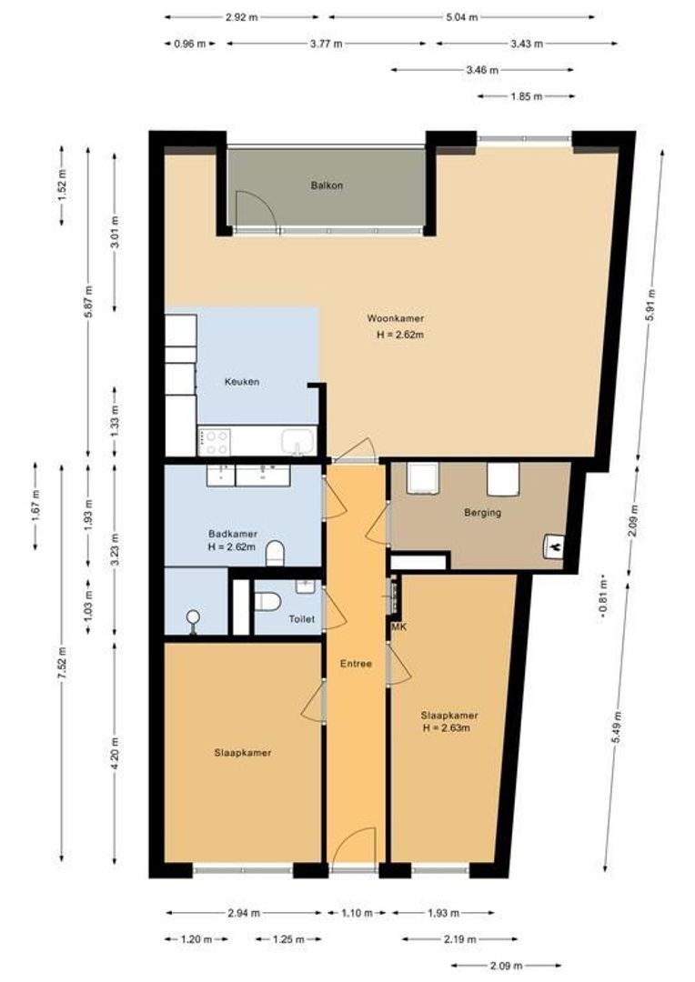 Jan van Henegouwenweg 41, Noordwijk plattegrond-0