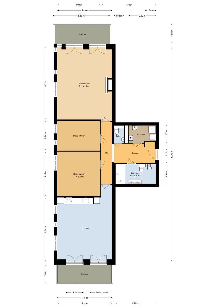 Akkerwinde 46, Noordwijk plattegrond-0