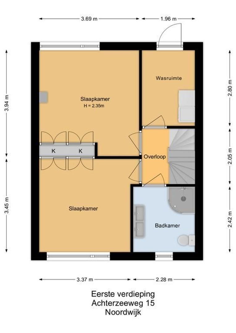 Achterzeeweg 15, Noordwijk plattegrond-2