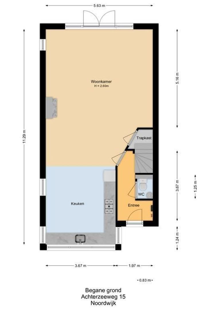 Achterzeeweg 15, Noordwijk plattegrond-1