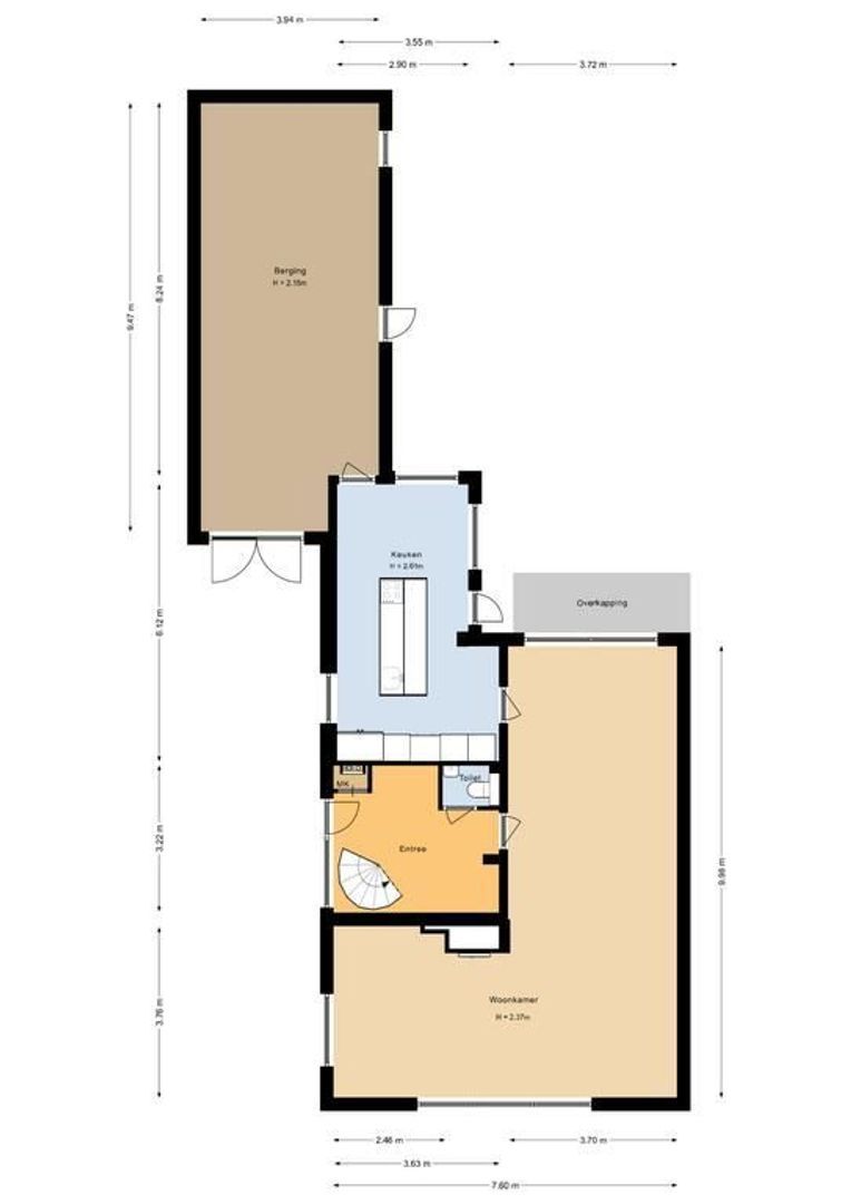 van Struykstraat 17, Noordwijk plattegrond-1