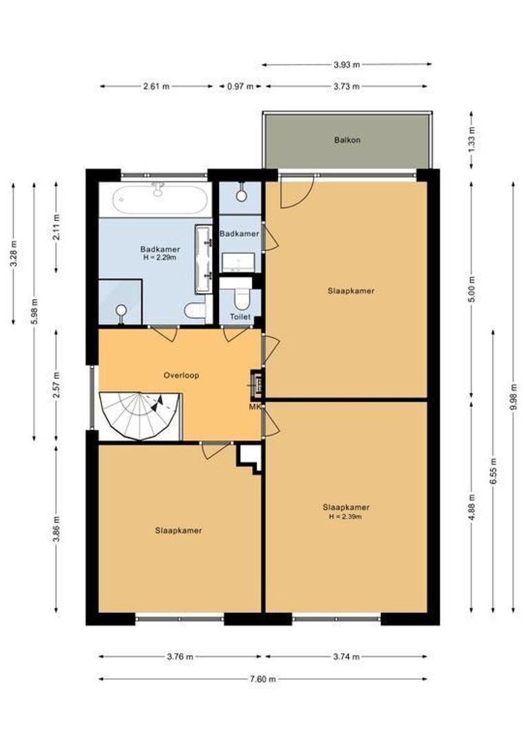 van Struykstraat 17, Noordwijk plattegrond-2