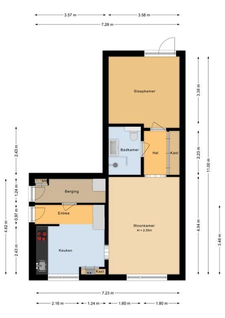 Lavendelhof 41, Noordwijk plattegrond-1