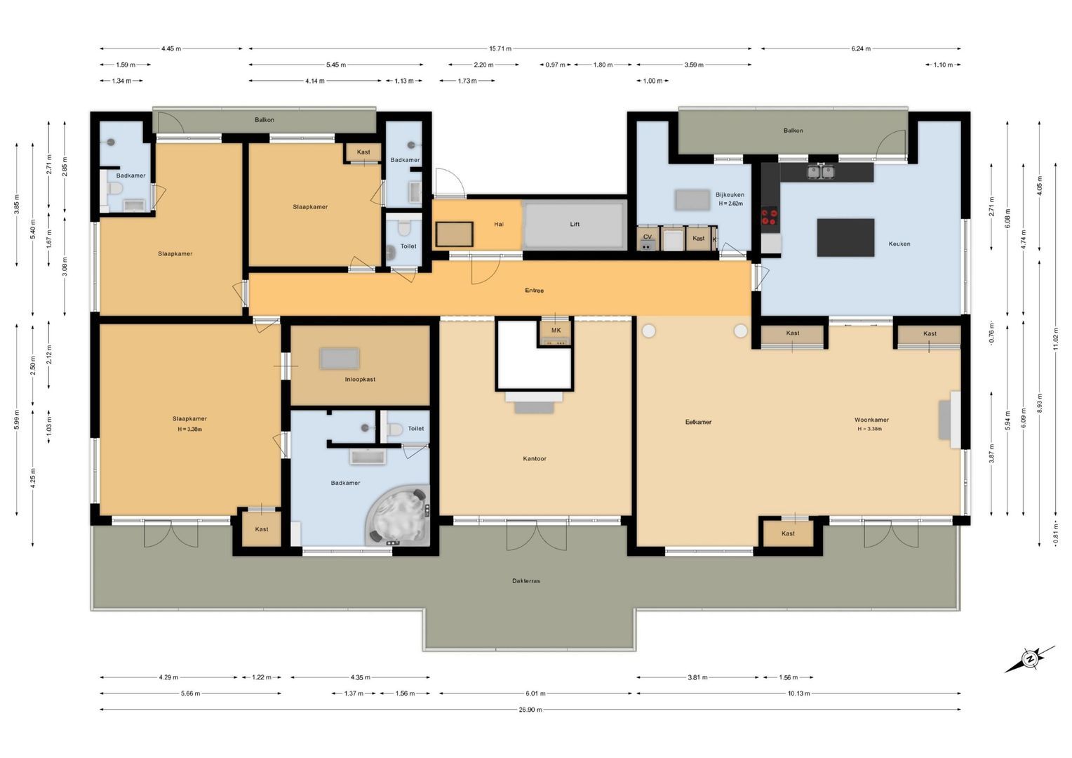 Koningin Astrid Boulevard 26 F, Noordwijk plattegrond-0