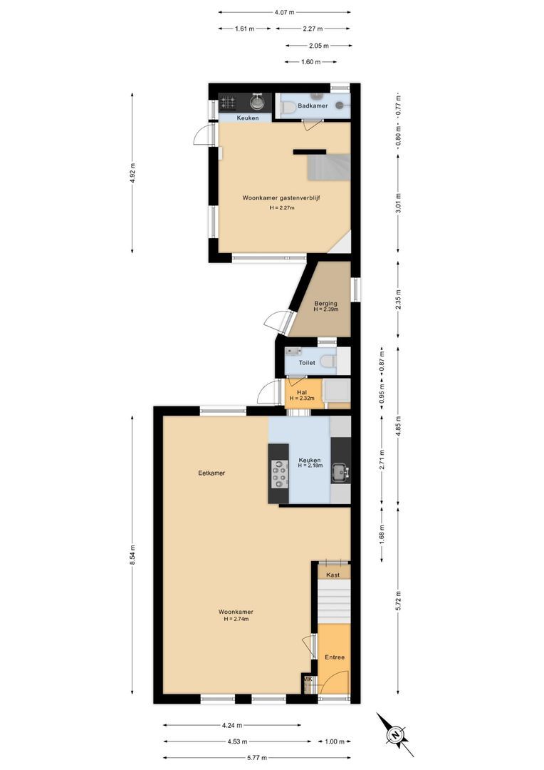 Julianastraat 18, Noordwijk plattegrond-1