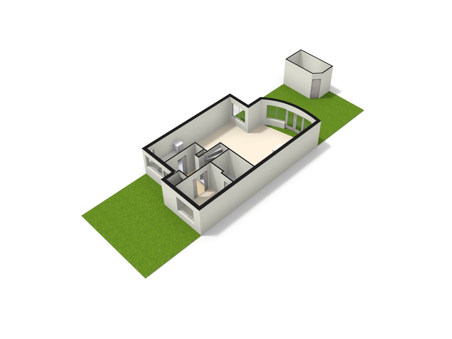 de la Bassecour Caanstraat 147, Noordwijk plattegrond-4