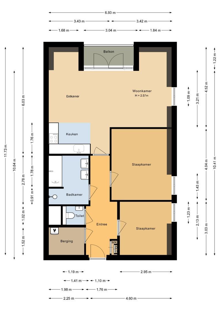 Duinweg 14 O, Noordwijk plattegrond-0