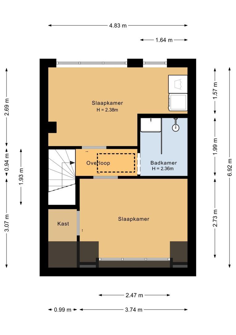 IJmuiderstraat 20, Noordwijk plattegrond-4
