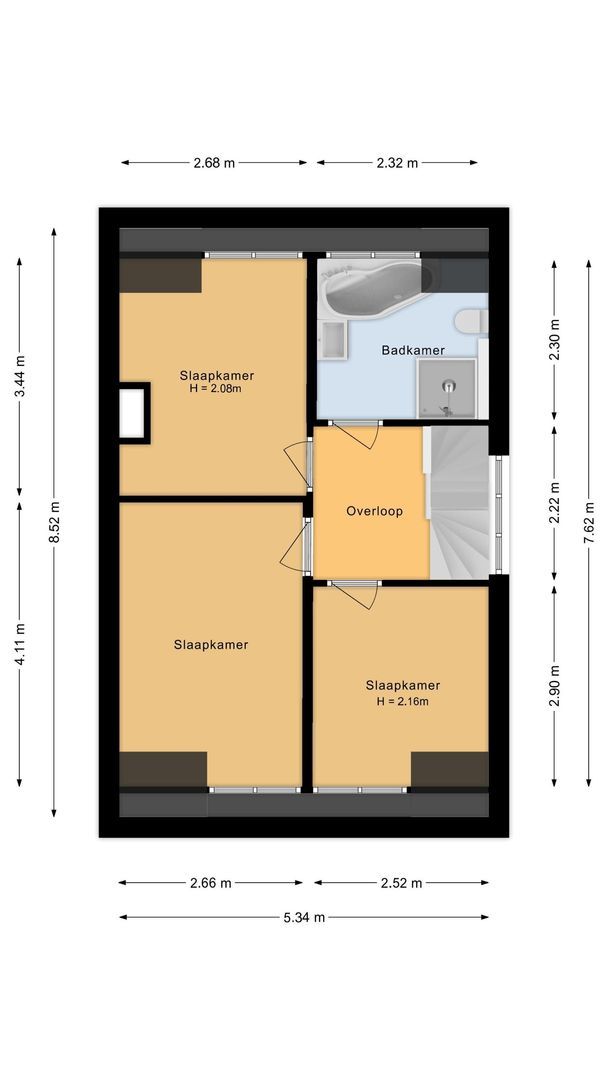Witte de Withstraat 8, Noordwijk plattegrond-2