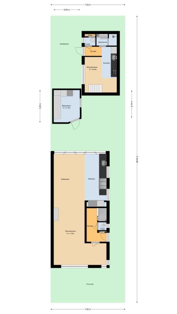 Witte de Withstraat 8, Noordwijk plattegrond-0
