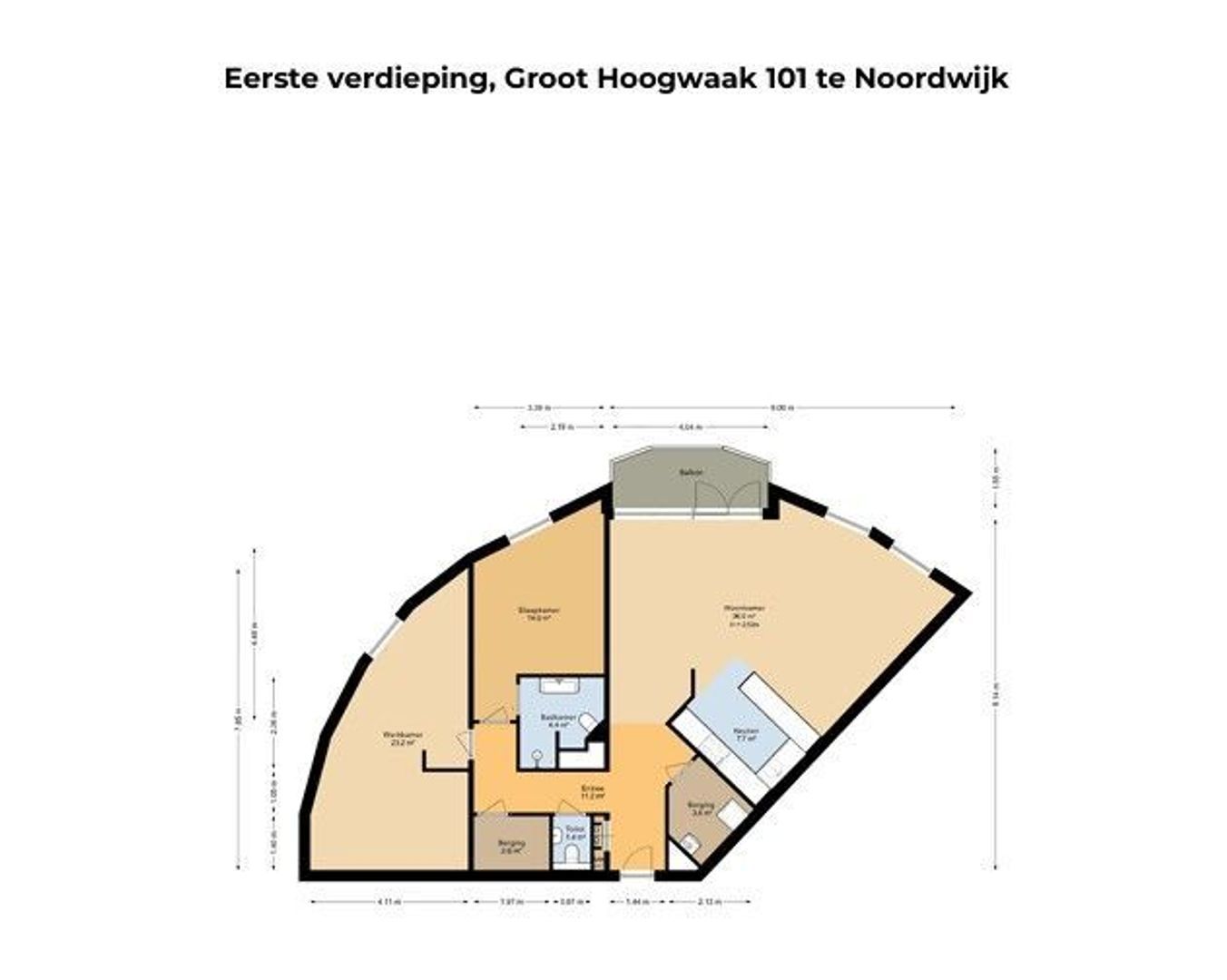 Groot Hoogwaak 101, Noordwijk plattegrond-0