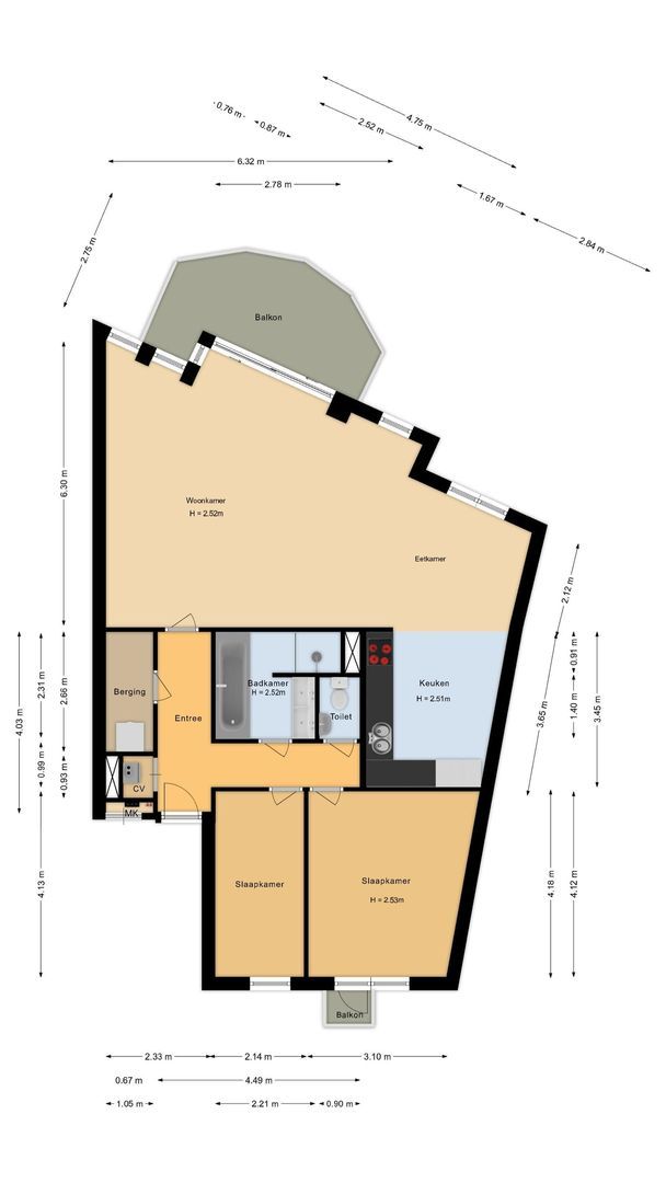 Koningin Wilhelmina Boulevard 6 C, Noordwijk plattegrond-0