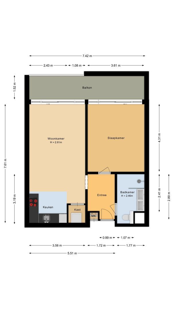 Duinroos 70, Noordwijk plattegrond-0