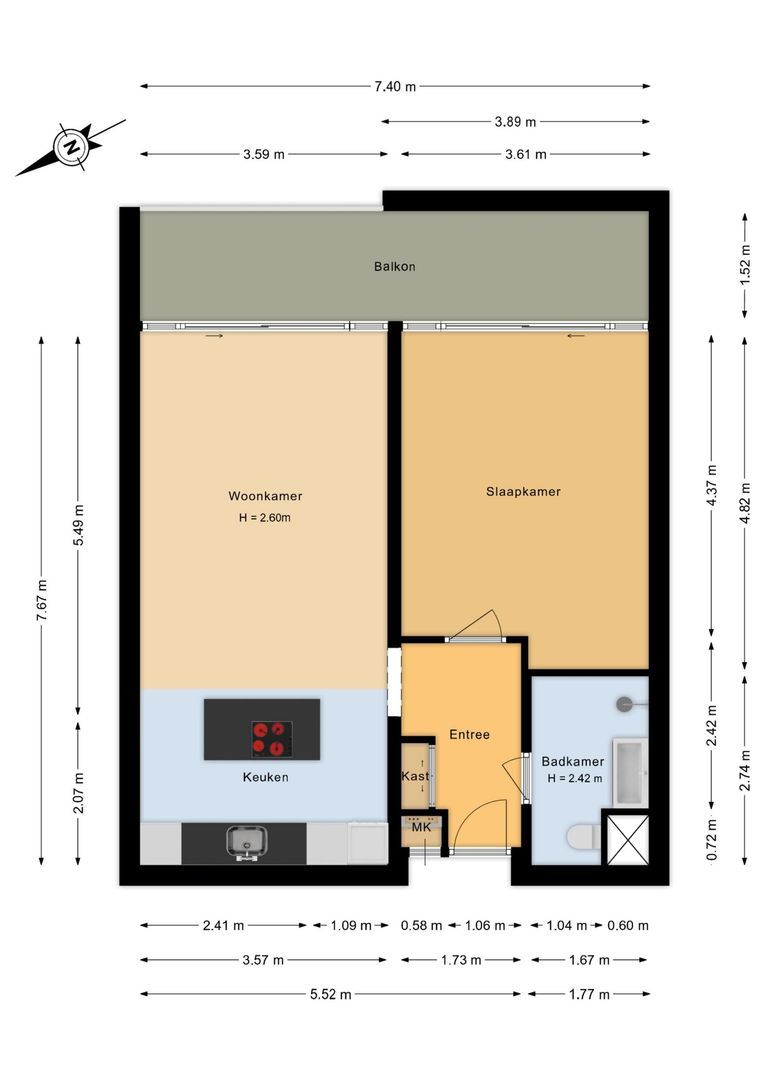 Duinroos 37, Noordwijk plattegrond-0