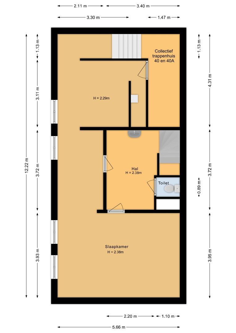 Albert Verweystraat 40, Noordwijk plattegrond-1