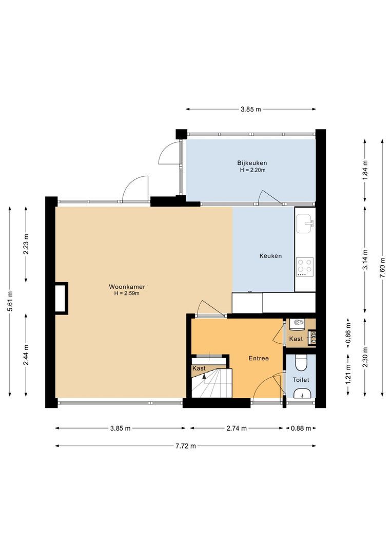 Leon Senfstraat 13, Noordwijk plattegrond-1