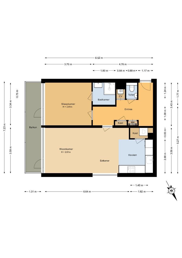 Jan van Henegouwenweg 56, Noordwijk plattegrond-0