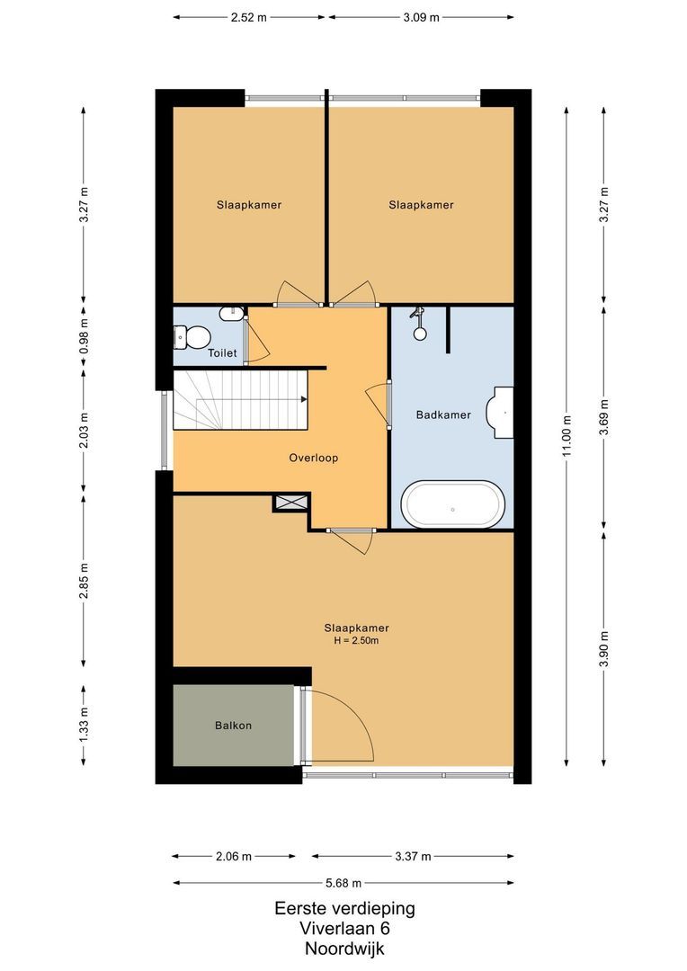 Viverlaan 6, Noordwijk plattegrond-1