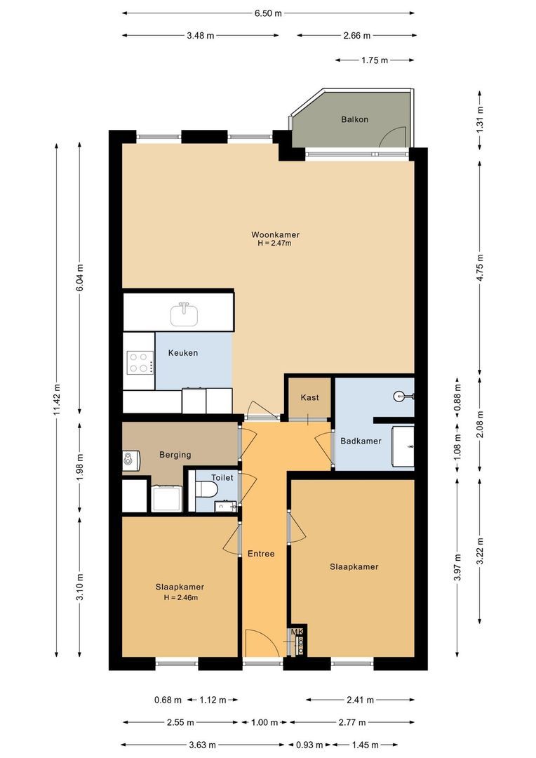 An van Gilsehof 6, Noordwijk plattegrond-0