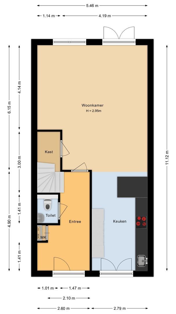 Nieuwe Voorstraat 37, Noordwijk plattegrond-1