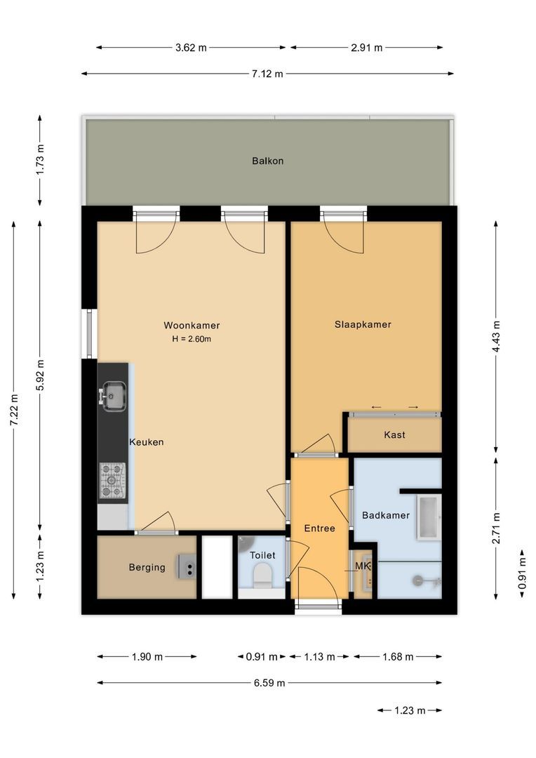 Jan de Ridderstraat 86, Noordwijk plattegrond-0