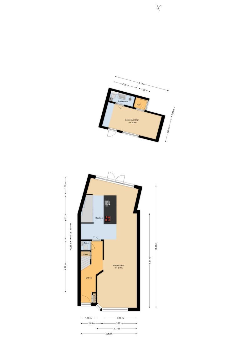Golfweg 23, Noordwijk plattegrond-1