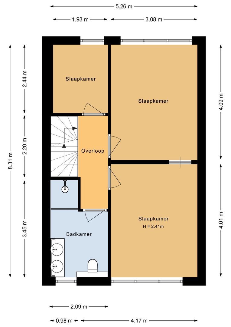 Golfweg 23, Noordwijk plattegrond-2