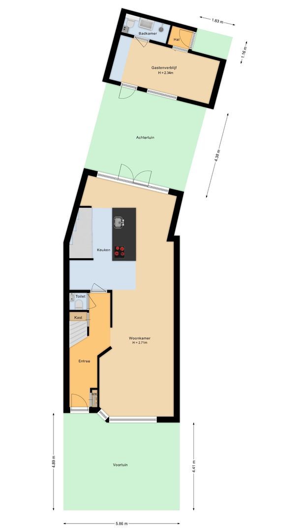 Golfweg 23, Noordwijk plattegrond-0