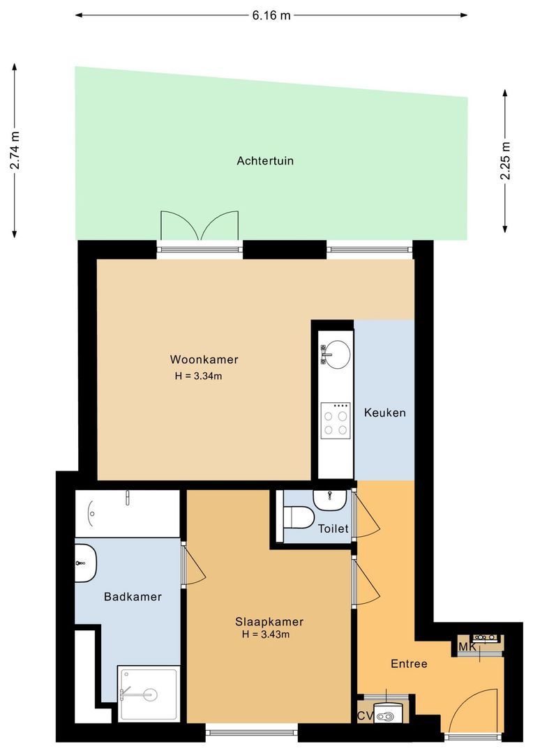 Voorstraat 52 C, Noordwijk plattegrond-0