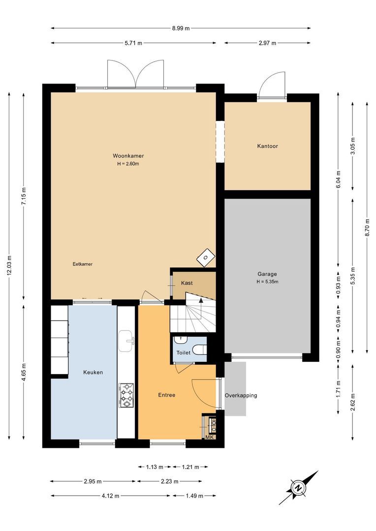 Nico Steenvoordenstraat 26, Noordwijk plattegrond-1