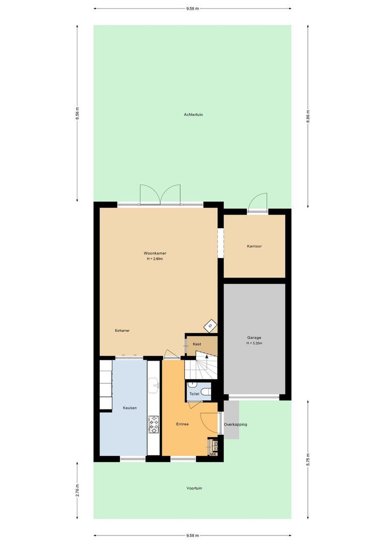 Nico Steenvoordenstraat 26, Noordwijk plattegrond-0