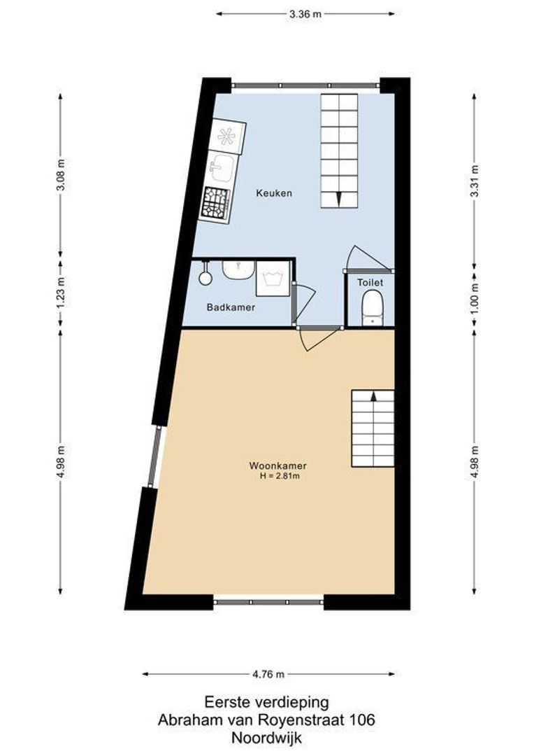 Abraham van Royenstraat 106, Noordwijk plattegrond-2