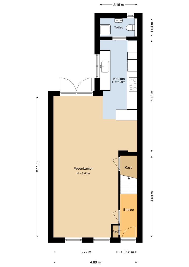 Piet Heinstraat 25, Noordwijk plattegrond-1
