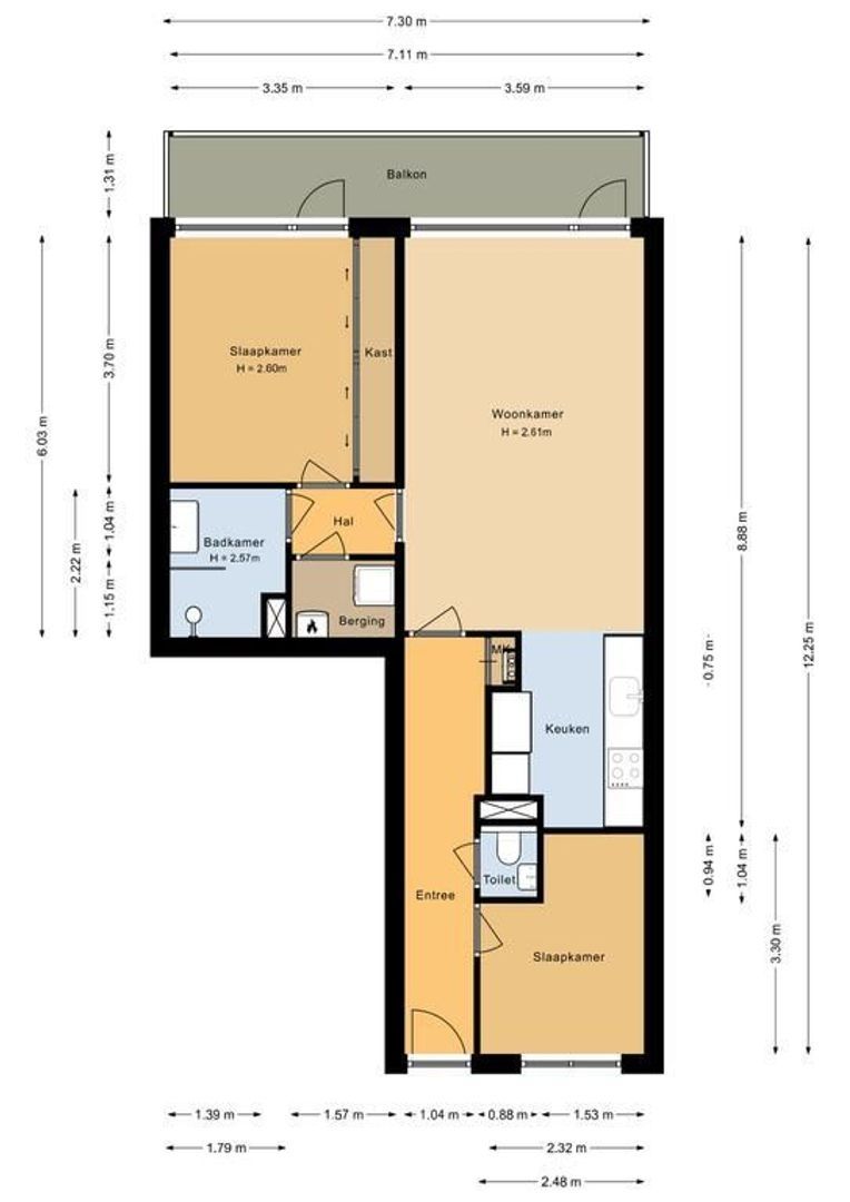 Jan van Henegouwenweg 64, Noordwijk plattegrond-0